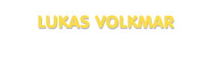 Der Vorname Lukas Volkmar